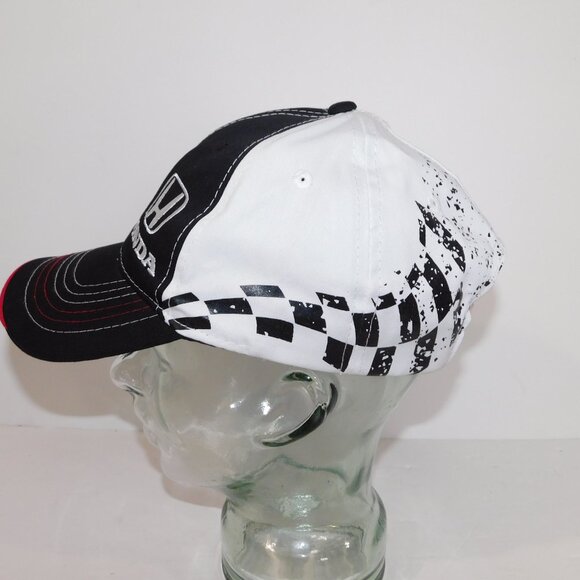 HONDA RPM X1000 Full Fit OS Adjustable Hat Cap Black White - Picture 5 of 11